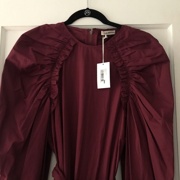 Ulla Johnson Samar Tiered Dress in Burgundy // NWT STUNNING - Picture 3 of 7